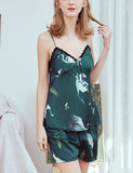 Sleeveless Satin Pajamas Set For Women