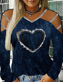 Long Sleeve Off Shoulder T-Shirt Casual Sexy Blouses