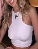 Crew Neck Sleeveless Tank Tops